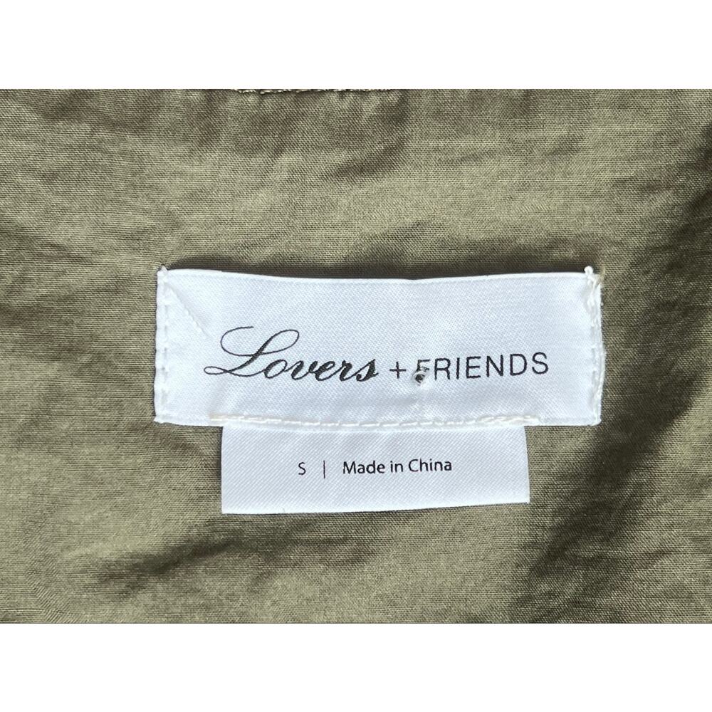 Lovers + friends green romper plunging neckline cotton size small feminine - Picture 9 of 10